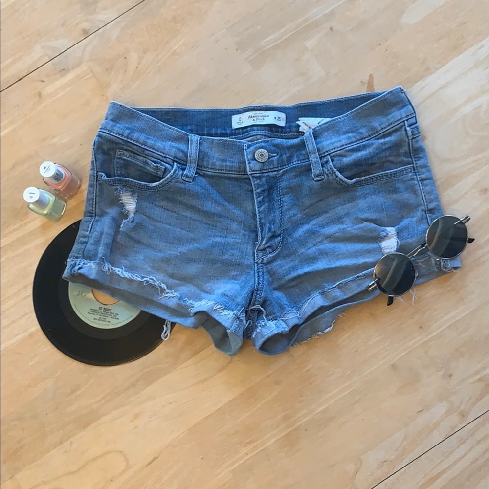 abercrombie & fitch denim shorts